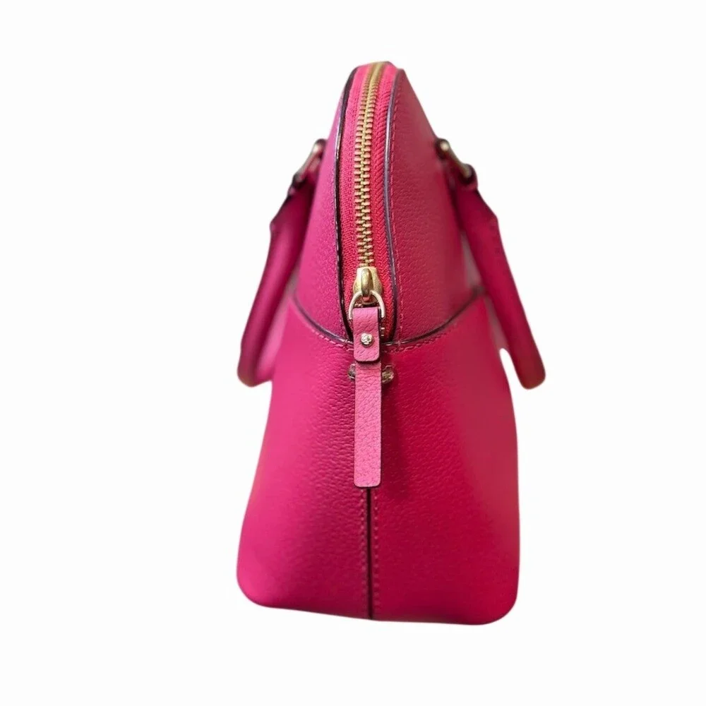 Kate Spade New York Satchel Bag Womens Hot Pink Dome Top Zip Crossbody Strap